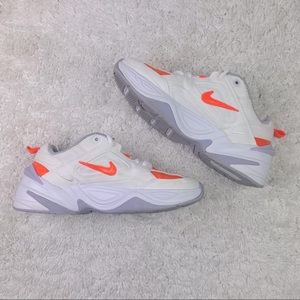 Nike Size-8 White & Orange Sneakers